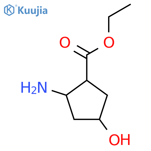 Ethyl 2-amino-4-hydroxycyclopentane-1-carboxylate structure