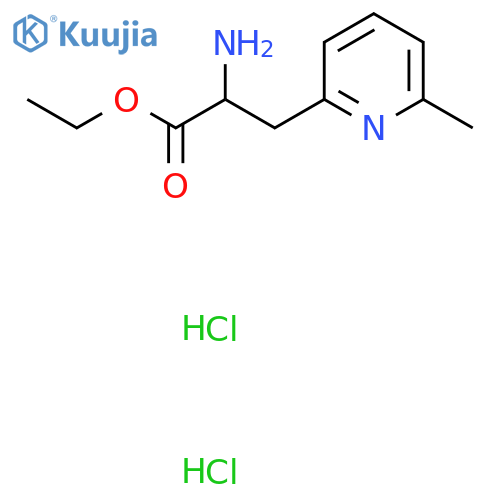Ethyl 2-amino-3-(6-methylpyridin-2-yl)propanoate dihydrochloride structure