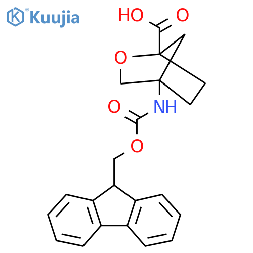 4-({(9H-fluoren-9-yl)methoxycarbonyl}amino)-2-oxabicyclo2.2.1heptane-1-carboxylic acid structure
