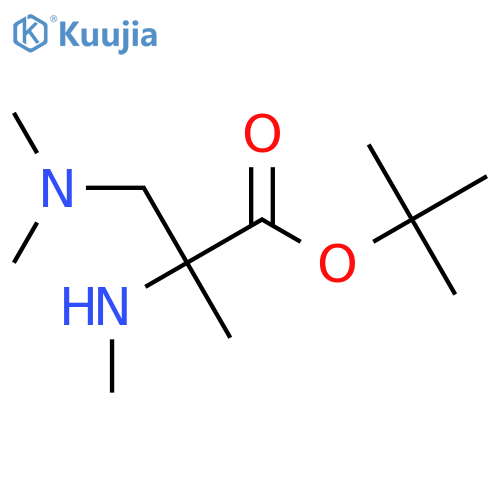 Tert-butyl 3-(dimethylamino)-2-methyl-2-(methylamino)propanoate structure