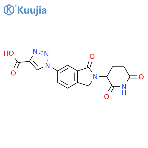 1-2-(2,6-dioxopiperidin-3-yl)-3-oxo-2,3-dihydro-1H-isoindol-5-yl-1H-1,2,3-triazole-4-carboxylic acid structure