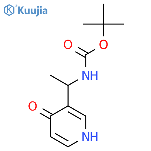 tert-butyl N-1-(4-hydroxypyridin-3-yl)ethylcarbamate structure