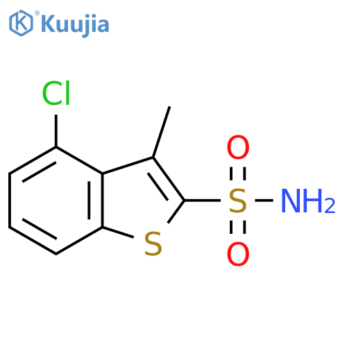 4-Chloro-3-methyl-1-benzothiophene-2-sulfonamide structure
