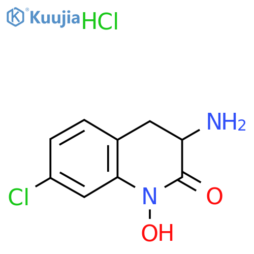 3-amino-7-chloro-1-hydroxy-1,2,3,4-tetrahydroquinolin-2-one hydrochloride structure