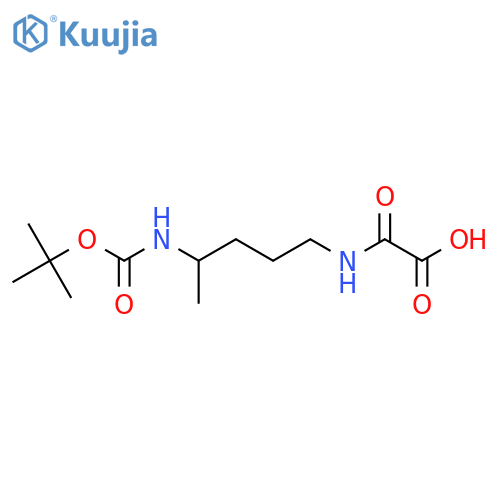 (4-{(tert-butoxy)carbonylamino}pentyl)carbamoylformic acid structure