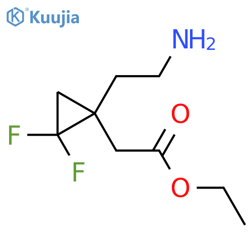 ethyl 2-1-(2-aminoethyl)-2,2-difluorocyclopropylacetate structure
