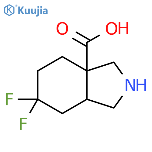 6,6-difluoro-octahydro-1H-isoindole-3a-carboxylic acid structure