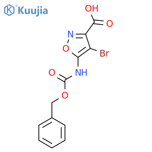 5-{(benzyloxy)carbonylamino}-4-bromo-1,2-oxazole-3-carboxylic acid structure