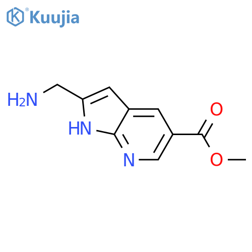 methyl 2-(aminomethyl)-1H-pyrrolo2,3-bpyridine-5-carboxylate structure