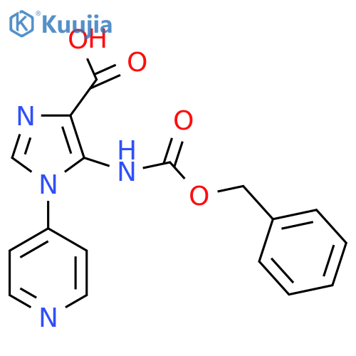 5-{(benzyloxy)carbonylamino}-1-(pyridin-4-yl)-1H-imidazole-4-carboxylic acid structure