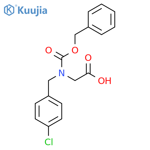 2-{(benzyloxy)carbonyl(4-chlorophenyl)methylamino}acetic acid structure