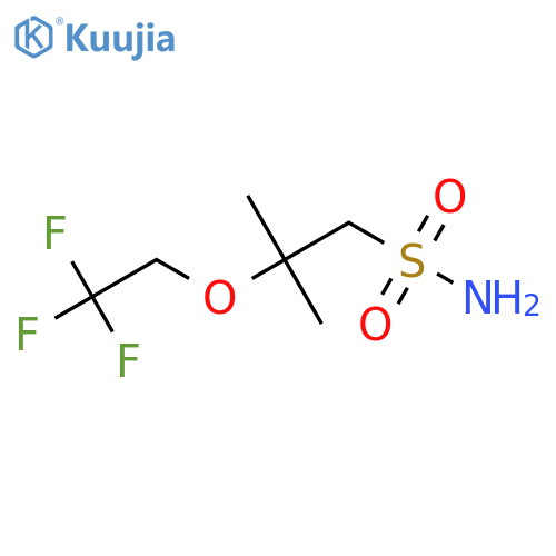 2-Methyl-2-(2,2,2-trifluoroethoxy)propane-1-sulfonamide structure