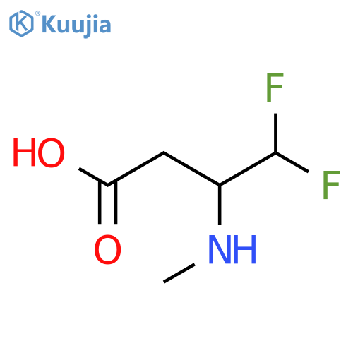4,4-difluoro-3-(methylamino)butanoic acid structure