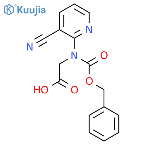 2-{(benzyloxy)carbonyl(3-cyanopyridin-2-yl)amino}acetic acid structure