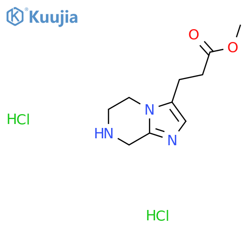 methyl 3-{5H,6H,7H,8H-imidazo1,2-apyrazin-3-yl}propanoate dihydrochloride structure