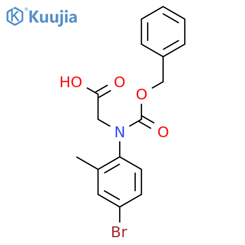 2-{[(Benzyloxy)carbonyl](4-bromo-2-methylphenyl)amino}acetic acid structure