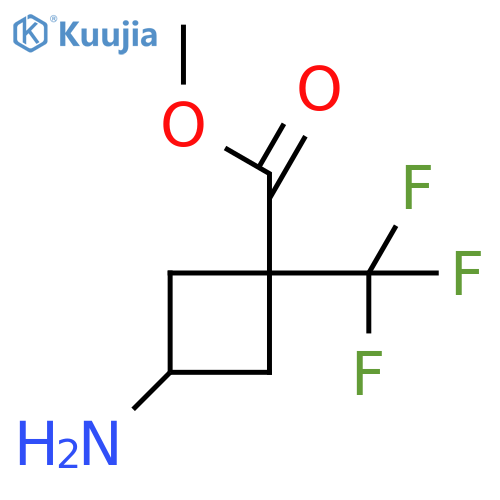Methyl (1s,3s)-3-amino-1-(trifluoromethyl)cyclobutane-1-carboxylate structure