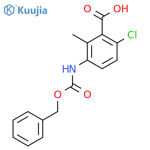 3-{[(Benzyloxy)carbonyl]amino}-6-chloro-2-methylbenzoic acid structure