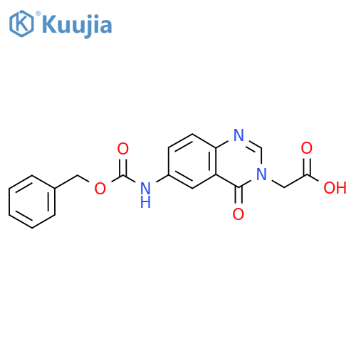 2-(6-{(benzyloxy)carbonylamino}-4-oxo-3,4-dihydroquinazolin-3-yl)acetic acid structure