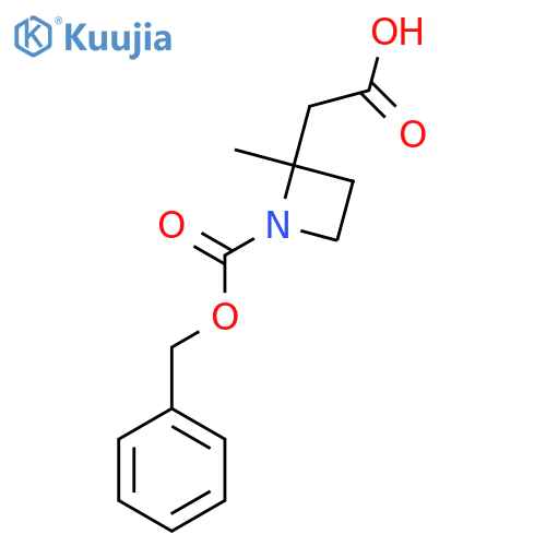 2-{1-(benzyloxy)carbonyl-2-methylazetidin-2-yl}acetic acid structure