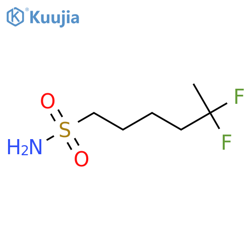 5,5-Difluorohexane-1-sulfonamide structure