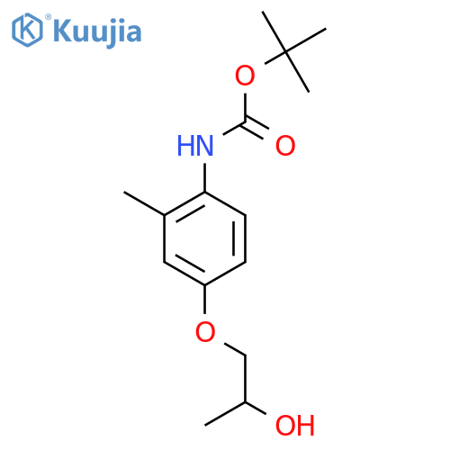 tert-butyl N-4-(2-hydroxypropoxy)-2-methylphenylcarbamate structure