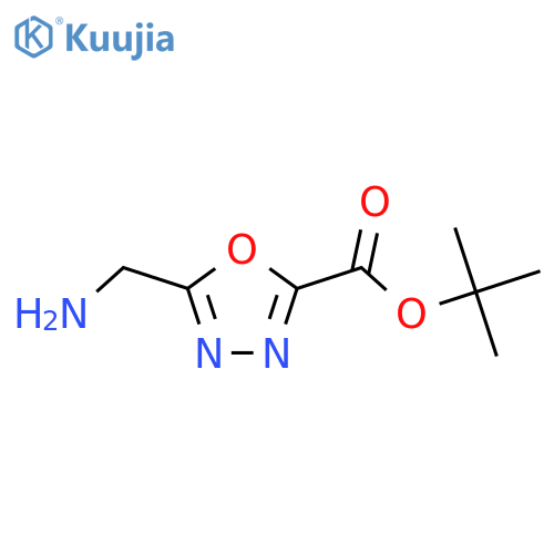 Tert-butyl 5-(aminomethyl)-1,3,4-oxadiazole-2-carboxylate structure