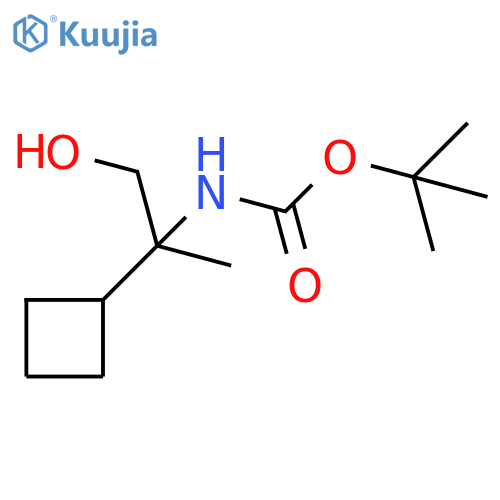 tert-butyl N-(2-cyclobutyl-1-hydroxypropan-2-yl)carbamate structure