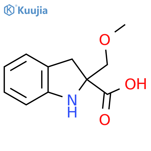 2-(methoxymethyl)-2,3-dihydro-1H-indole-2-carboxylic acid structure
