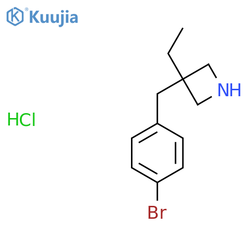 3-(4-bromophenyl)methyl-3-ethylazetidine hydrochloride structure