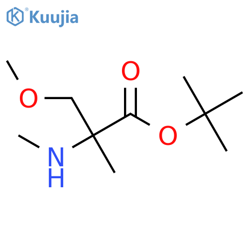 Tert-butyl 3-methoxy-2-methyl-2-(methylamino)propanoate structure