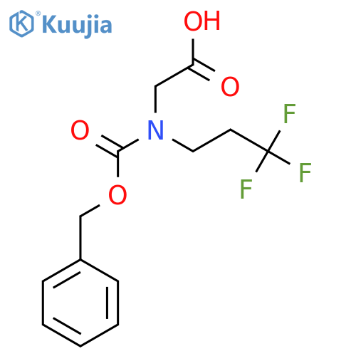 2-{[(benzyloxy)carbonyl](3,3,3-trifluoropropyl)amino}acetic acid structure