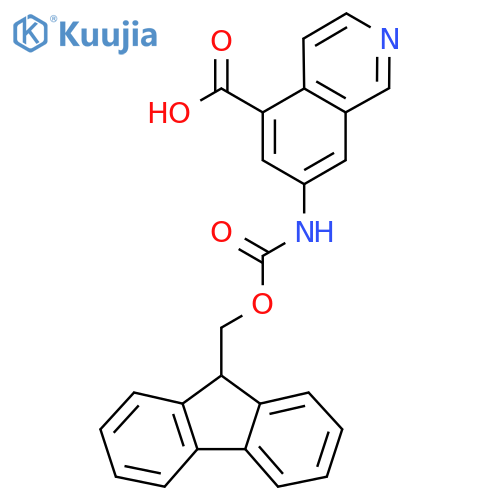 7-({(9H-fluoren-9-yl)methoxycarbonyl}amino)isoquinoline-5-carboxylic acid structure