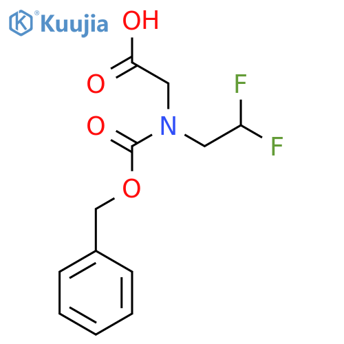 2-{(benzyloxy)carbonyl(2,2-difluoroethyl)amino}acetic acid structure