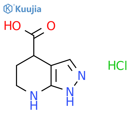1H,4H,5H,6H,7H-pyrazolo3,4-bpyridine-4-carboxylic acid hydrochloride structure