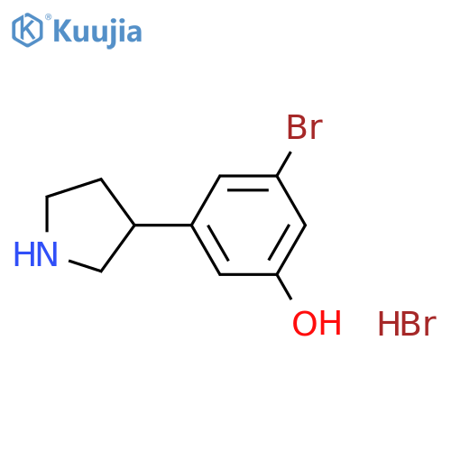 3-bromo-5-(pyrrolidin-3-yl)phenol hydrobromide structure