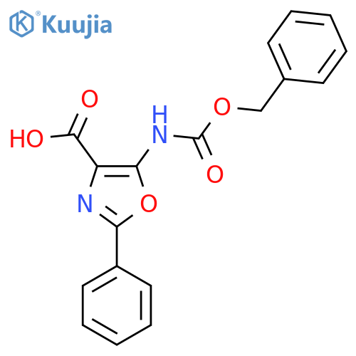 5-{(benzyloxy)carbonylamino}-2-phenyl-1,3-oxazole-4-carboxylic acid structure