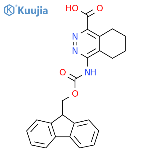 4-({(9H-fluoren-9-yl)methoxycarbonyl}amino)-5,6,7,8-tetrahydrophthalazine-1-carboxylic acid structure