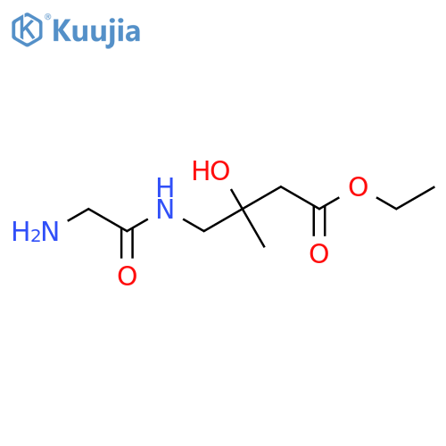 Ethyl 4-(2-aminoacetamido)-3-hydroxy-3-methylbutanoate structure