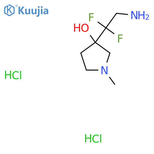 3-(2-amino-1,1-difluoroethyl)-1-methylpyrrolidin-3-ol dihydrochloride structure