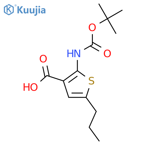 2-{(tert-butoxy)carbonylamino}-5-propylthiophene-3-carboxylic acid structure