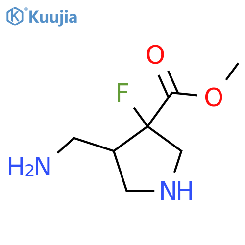 Methyl 4-(aminomethyl)-3-fluoropyrrolidine-3-carboxylate structure