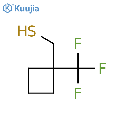 1-(trifluoromethyl)cyclobutylmethanethiol structure