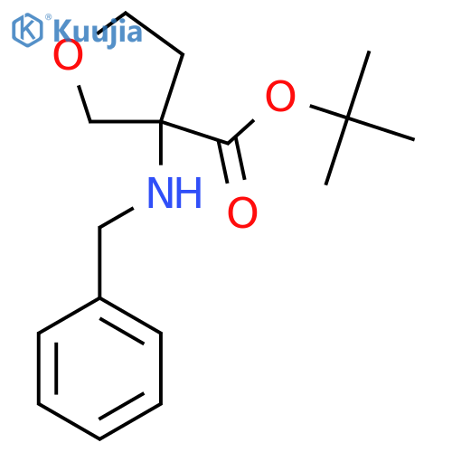 Tert-butyl 3-(benzylamino)oxolane-3-carboxylate structure