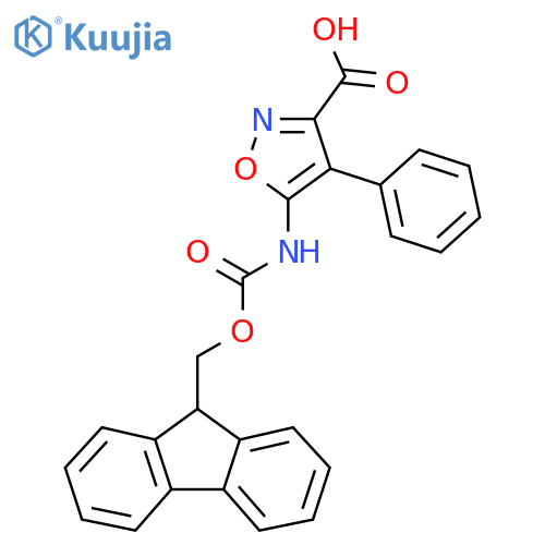 5-({(9H-fluoren-9-yl)methoxycarbonyl}amino)-4-phenyl-1,2-oxazole-3-carboxylic acid structure