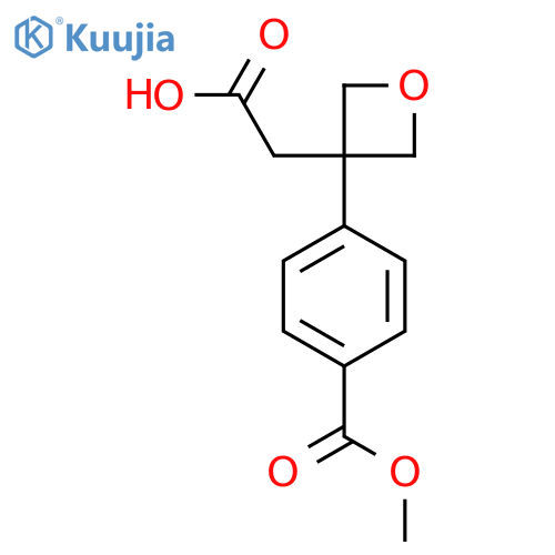 2-{3-4-(methoxycarbonyl)phenyloxetan-3-yl}acetic acid structure