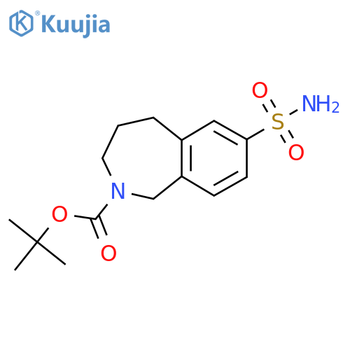 tert-butyl 7-sulfamoyl-2,3,4,5-tetrahydro-1H-2-benzazepine-2-carboxylate structure