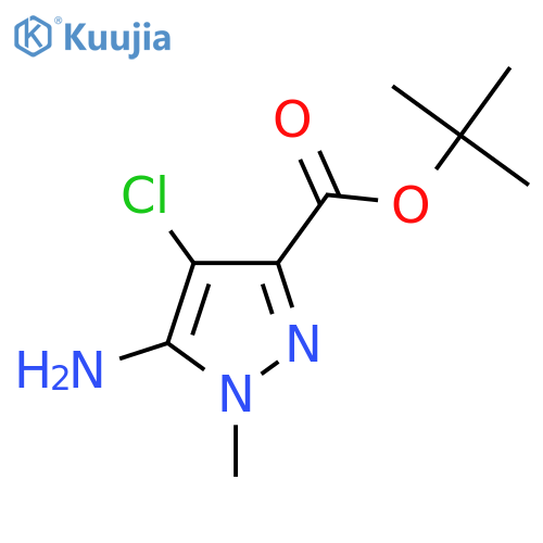 tert-butyl 5-amino-4-chloro-1-methyl-1H-pyrazole-3-carboxylate structure