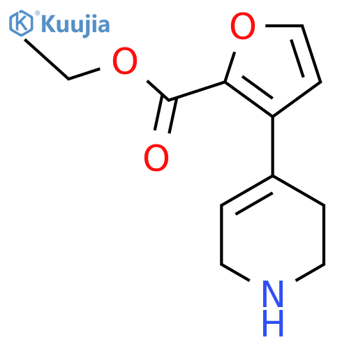 Ethyl 3-(1,2,3,6-tetrahydropyridin-4-yl)furan-2-carboxylate structure