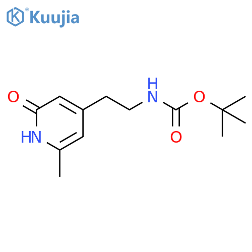 tert-butyl N-2-(2-hydroxy-6-methylpyridin-4-yl)ethylcarbamate structure